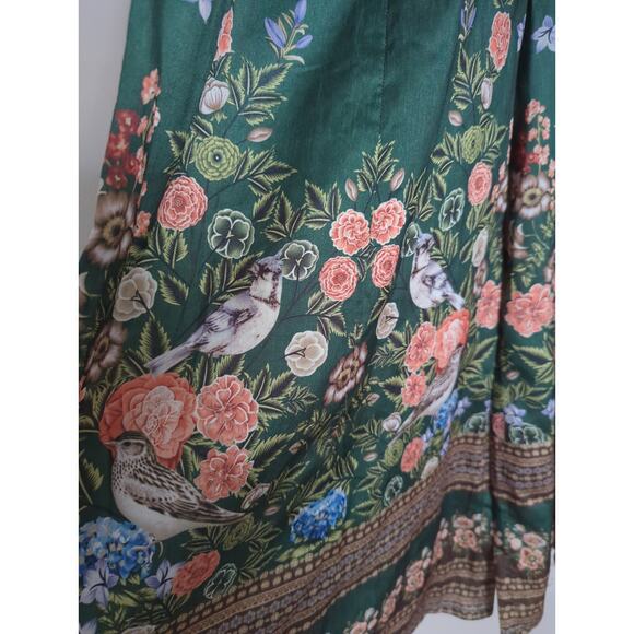 Shae By Sassafras Green Floral Wide Leg Pallazo Pants - Picture 4 of 6